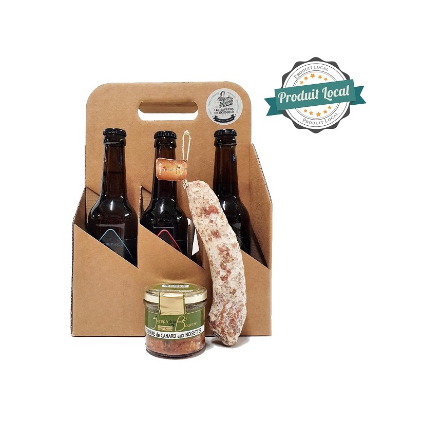 Coffret bières+saucisson+terrine Coffret bières+saucisson+terrine