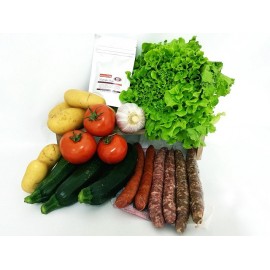 Panier saucisses et tian de légumes pour 4 personnes