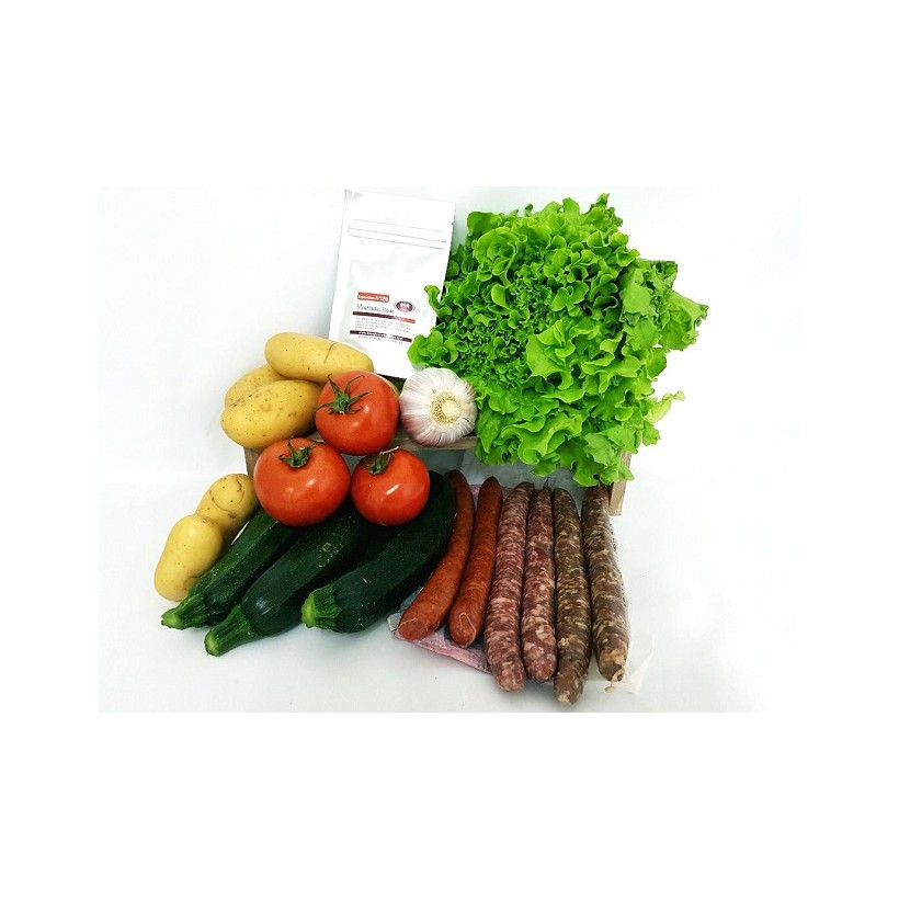 Panier saucisses et tian de légumes pour 4 personnes